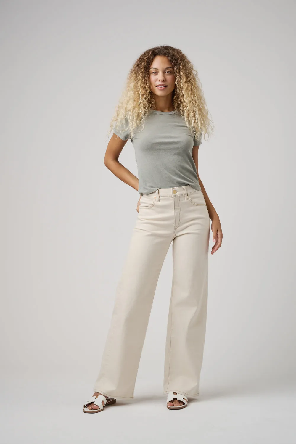 The Malibu Wide Denim  |  White Sand