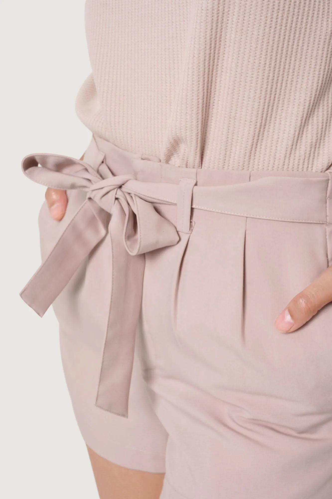 Tie Waist Pull Up Shorts
