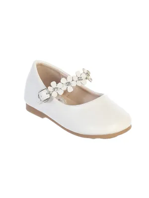 Tip Top Rhinestone & Flower Strap Flats S125