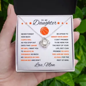 To My Basketball Daughter - Love Knot Necklace
