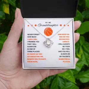 To My Basketball Granddaughter - Love Knot Necklace