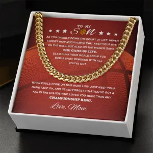 To My Basketball Son - Cuban Link Necklace