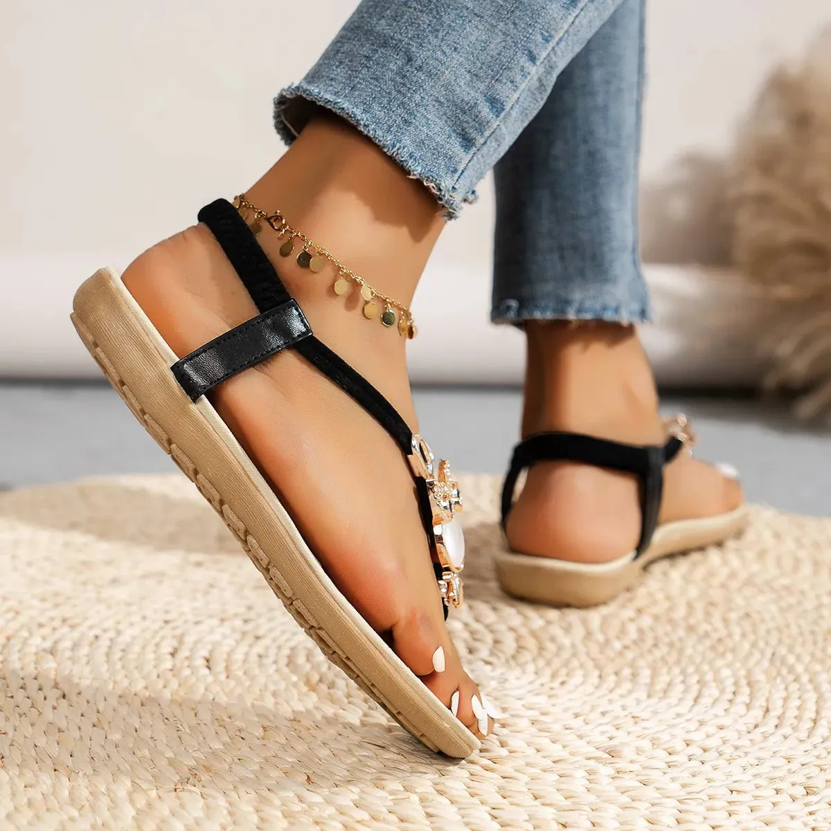 Toe Post Flats Sandals