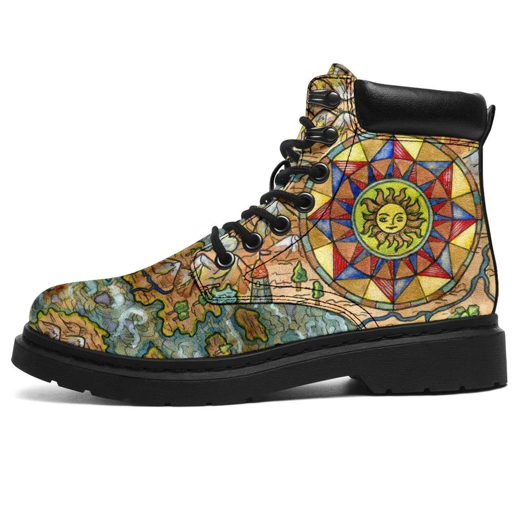 Treasure map all weather boots