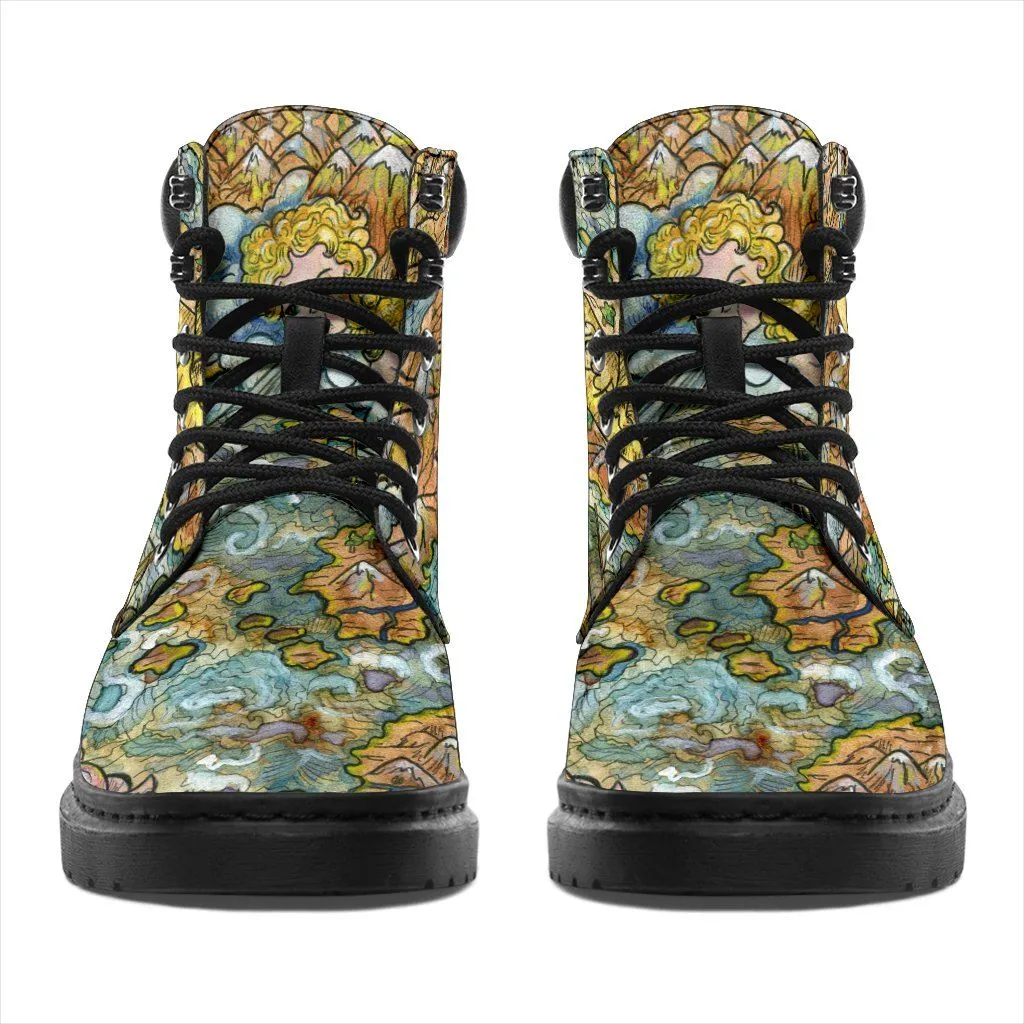 Treasure map all weather boots