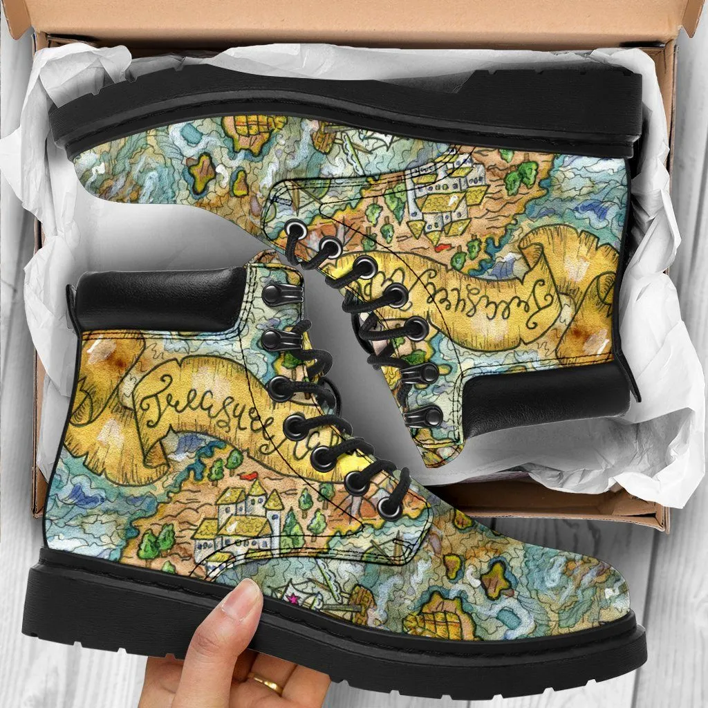 Treasure map all weather boots
