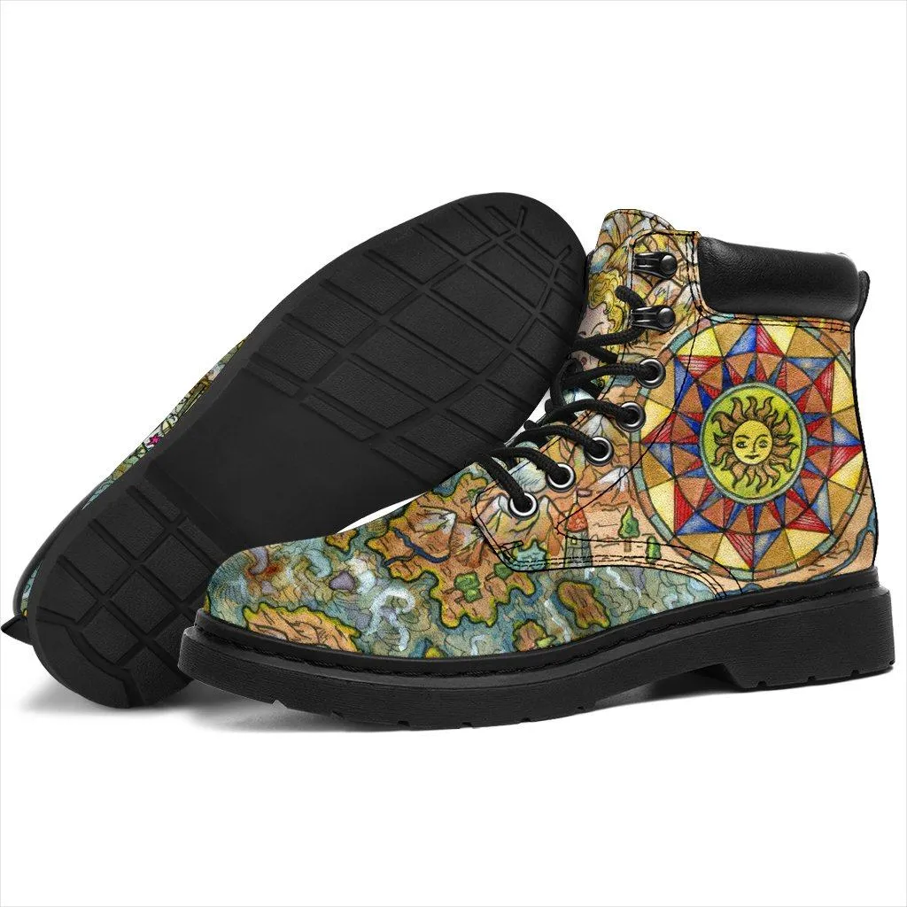Treasure map all weather boots