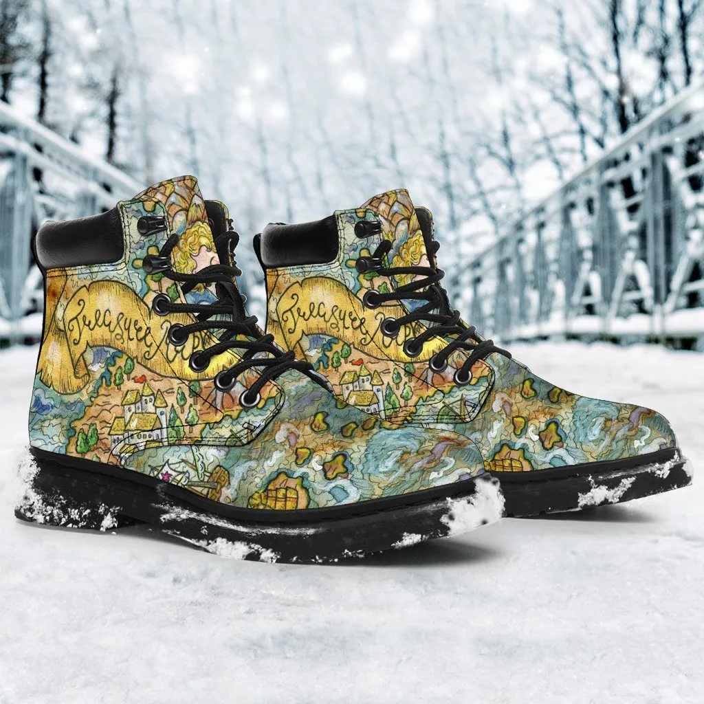 Treasure map all weather boots
