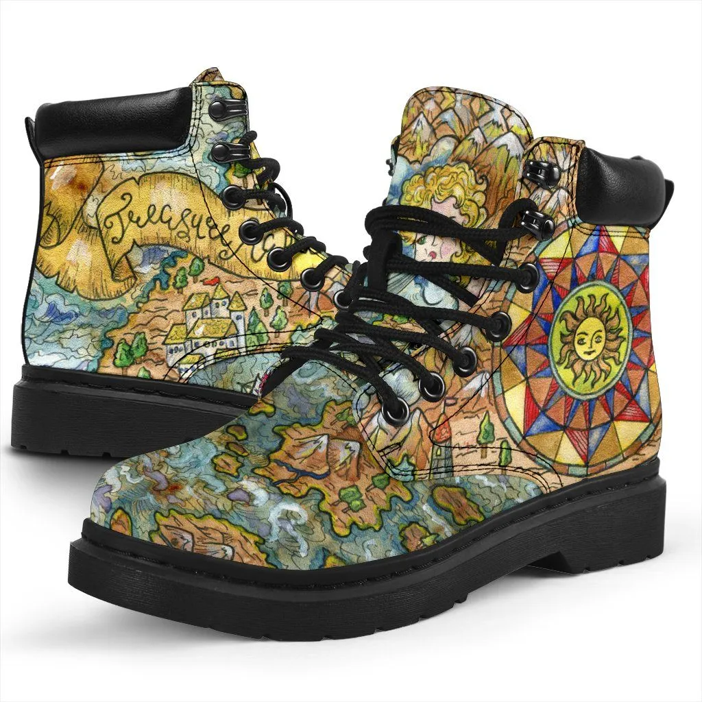 Treasure map all weather boots