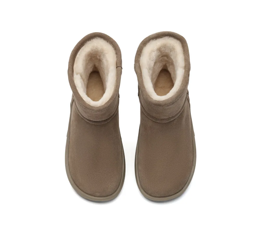 UGG Boots Sheepskin Wool Mid Calf Chunky Short Classic Salma