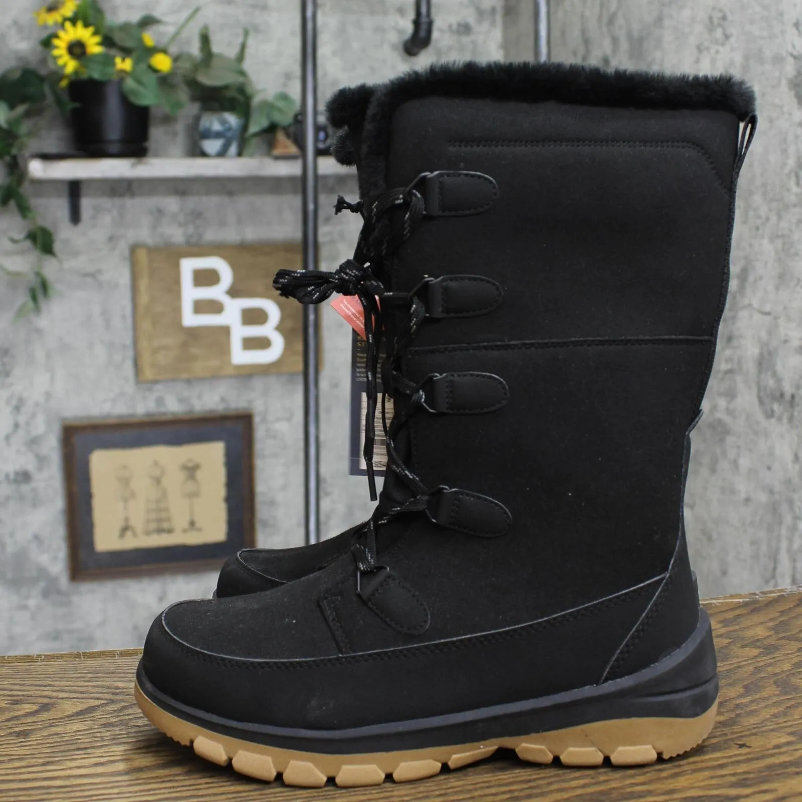 Universal Thread Women's Carla Tall Winter Boots 88236153 Jet Black 9M