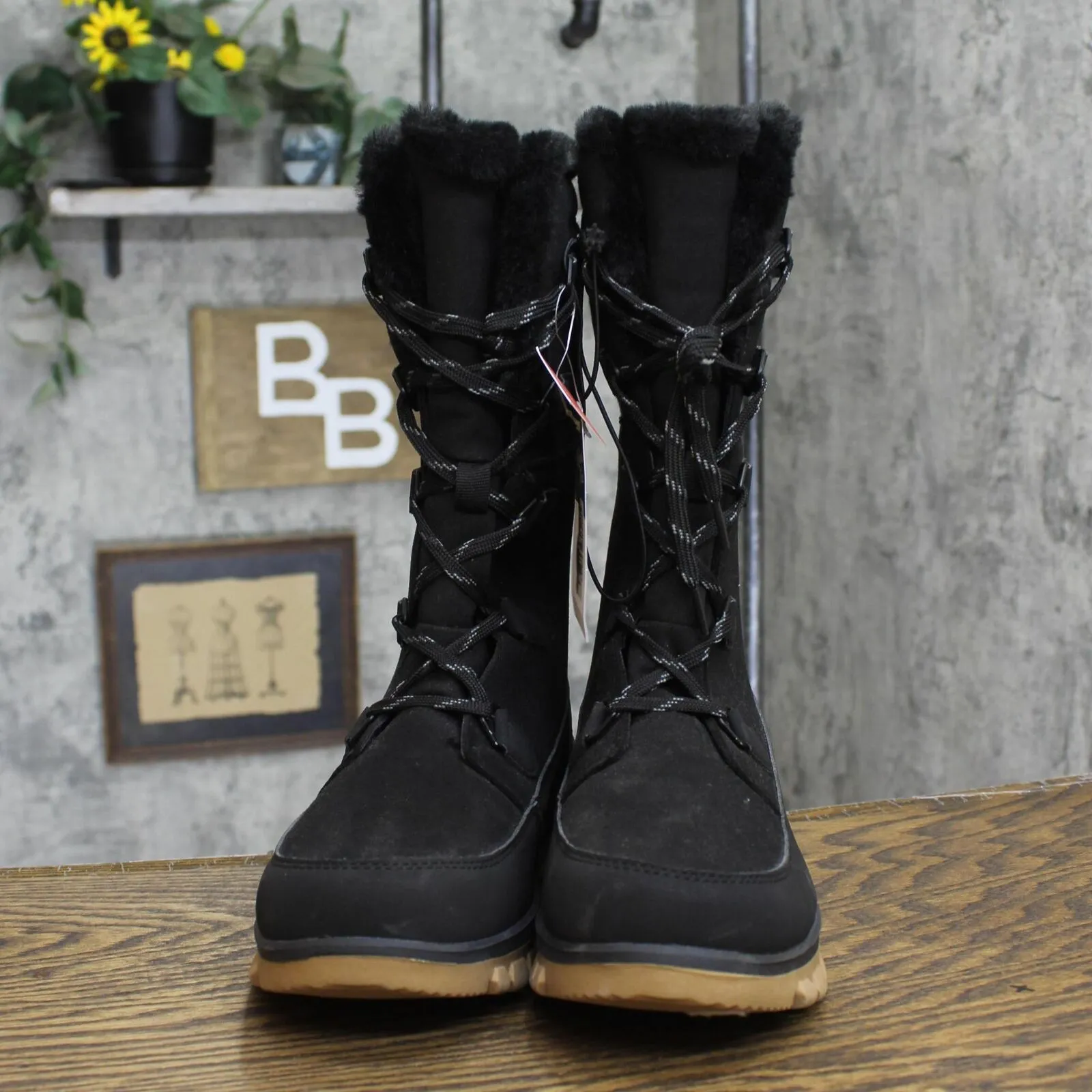 Universal Thread Women's Carla Tall Winter Boots 88236153 Jet Black 9M