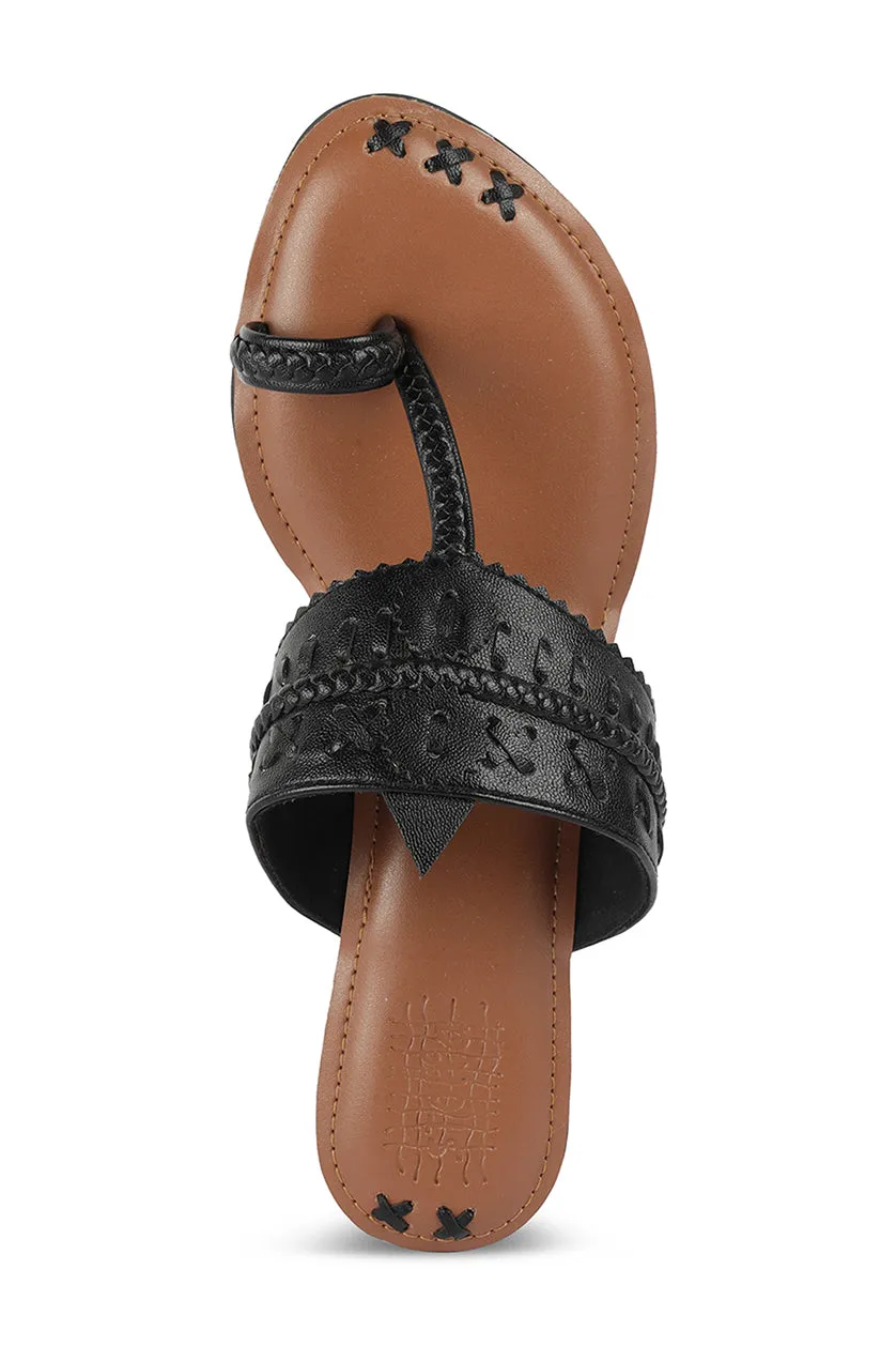 Weave 1" Flats Black