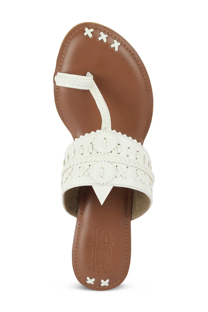 Weave 1" Flats White