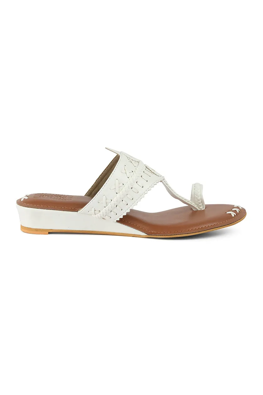 Weave 1" Flats White