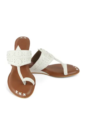 Weave 1" Flats White