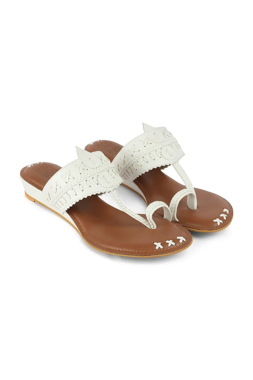 Weave 1" Flats White