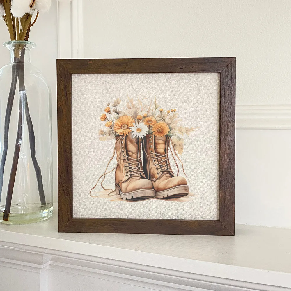 Wildflower Boots - Framed Sign