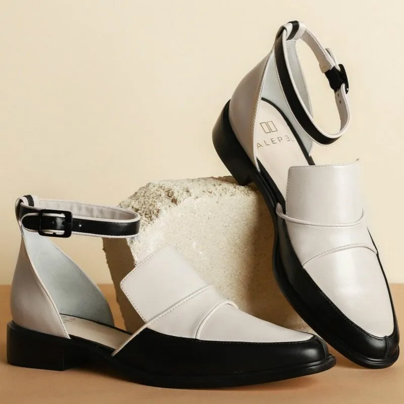Women Sandals Summer Shoes  New Ankle Strap Ladies Shoes Black/white Casual Shoes Plus Size 34-43 Chaussure Femme