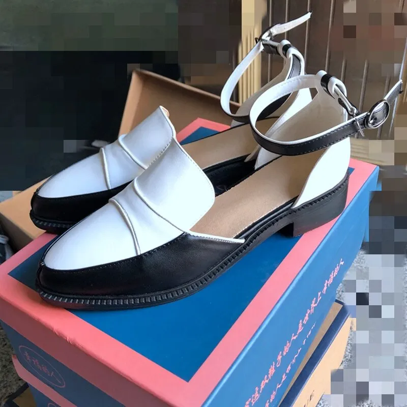 Women Sandals Summer Shoes  New Ankle Strap Ladies Shoes Black/white Casual Shoes Plus Size 34-43 Chaussure Femme