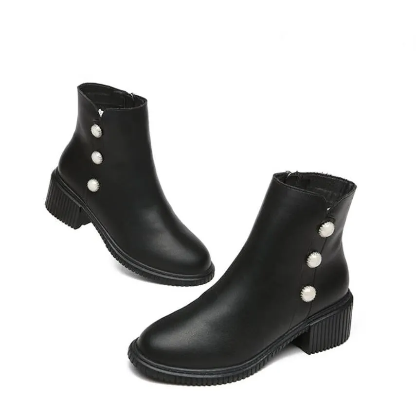 Women's Small Size 2 Side Zipper Ankle Boots DS380