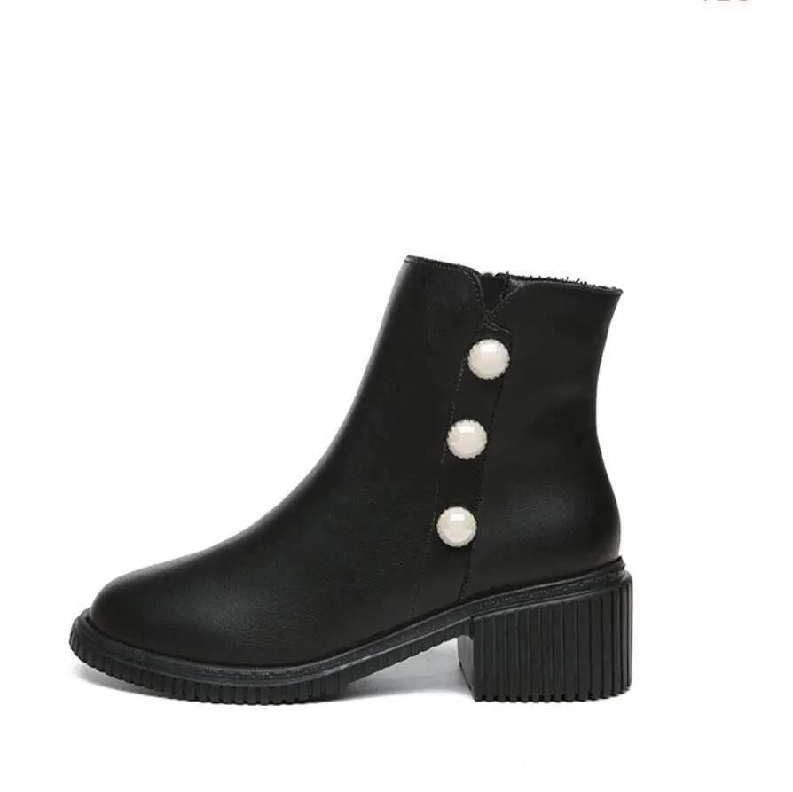 Women's Small Size 2 Side Zipper Ankle Boots DS380