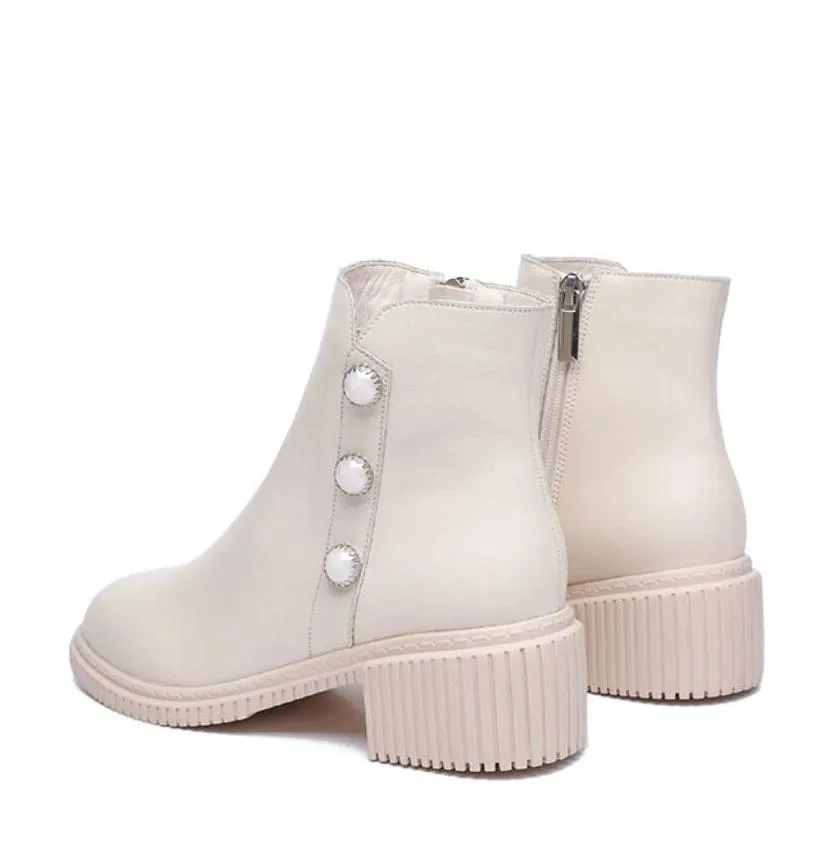 Women's Small Size 2 Side Zipper Ankle Boots DS380