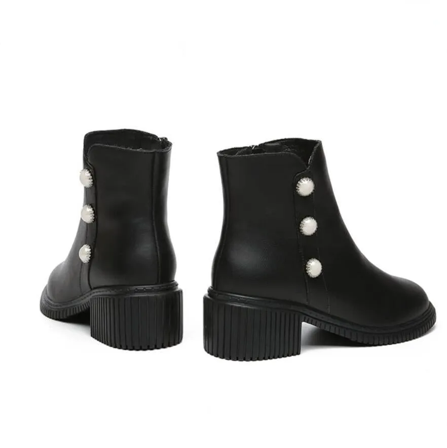 Women's Small Size 2 Side Zipper Ankle Boots DS380